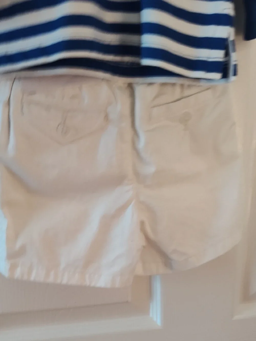 Ralph Lauren Blue & White Striped Long-Sleeve Polo With Shorts